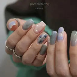 【デザイン自由】アート10本やり放題　8800円（自爪育成ケア・オフ＋1100円・持ち込み＋1100〜OK♪）