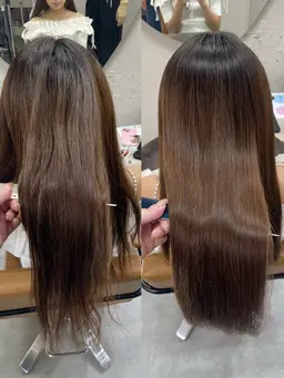 【広がりを抑えウル艶髪へ🌟】髪質改善ストレート+クイックTR(⚠︎癖は緩く伸びます)