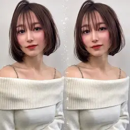 【12月最高ケア限定クーポン❤‍🔥】似合わせボブカット+透明感カラー+最高級資生堂のダイヤモンドトリートメント💎✨