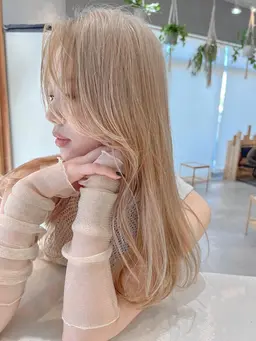 【💜ミニモ限定💜】ダブルカラー✨ケアブリーチ&カラー+カット+蜂蜜トリートメント🍯💕