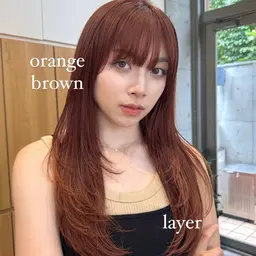 【🍉この夏暖色カラーにしたい方必見🍊】艶髪ワンカラー+無料補修トリートメント✨️9200→5060✨️