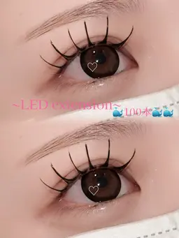 ✨️持続力⤴︎⤴︎✨️🐳LED(インシアノ)セーブルエクステ 80~100本🐳（指名料込）