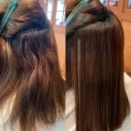 カット+艶髪ストレート