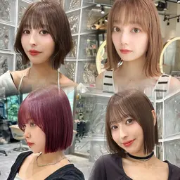 【12月限定☃️】切りっぱなしボブカット💇‍♀️＋透明感カラー🩵＋髪質改善スチームトリートメント