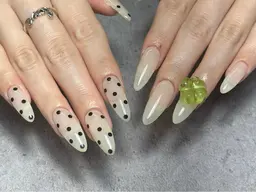 [ハンド]ハーフチップ長出し10本90分デザインコース☘️✨