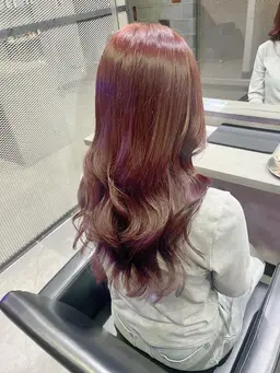 🩷暖色系カラーにおすすめ！ブリーチなしWカラー+Tr🩷