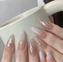 チップ長さ出し、🍀カラグラデーション＋ストン(10こサビース)🍀