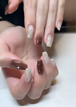 【急募🔥10/6 10:30～🈳】【マットカラー変更必須】【オフ込み】シンプル上品ネイル🪽オフィスネイルにも💅