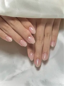 艶美ネイルコース【オフ有】初回オフ無料✨グラデ、チーク、ラメフレンチ、ラメちらしすべてベースカラーあり