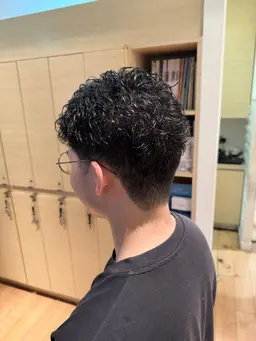 【men'sカット+パーマ】