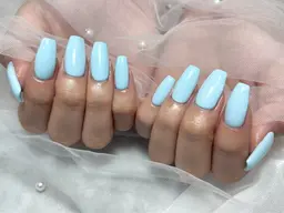 【 ハンド10本長さ出し💅 】ワンカラーorラメグラ🩵オフあり🍑 （フラッシュorマグネット変更＋550円🫧）