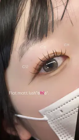 アップラッシュ付きフラットラッシュ100​〜​120本✨