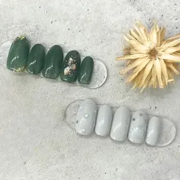 【オフありシンプルデザイン/定額デザイン】簡単なデザインが入ったシンプル、オフィスなデザイン　スカルプオフは不可