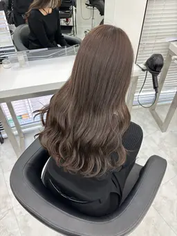 🍂秋人気No.1🍂透明感グレージュワンカラー+レイヤーカット+スタイリング