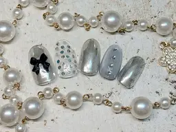 【定額デザイン】　ミラーネイルデザイン　¥5980