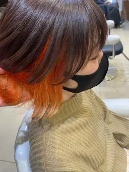平日限定【❄️大人気!!!インナーカラー❄️】ブリーチあり✨✨トリートメント付き🫧🤍