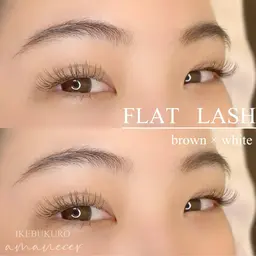 初回池袋フラットラッシュ100本（オフ無料、カラー変更無料、初回アイシャンプー&コーティング付ワンホン可◎）