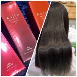 【12/25まで限定✨Aujua トリートメント1本付き✨】全体縮毛矯正(ストレートパーマ)+調整カット+トリートメント
