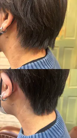 カット＋ダウンパーマ　襟足の浮きぐせを治してシュッとさせたい方必見♡