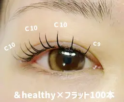 &healthy/LED/フラットラッシュ100本