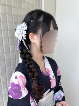 花火大会🎆お祭り前に浴衣着付け👘➕ヘアセット🎀