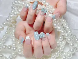 【新人練習】シンプル持ち込みデザイン💅【140分】大きいパーツ2個まで、スートン、パール🆗..