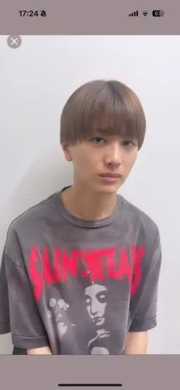 メンズカット+縮毛矯正　自由が丘