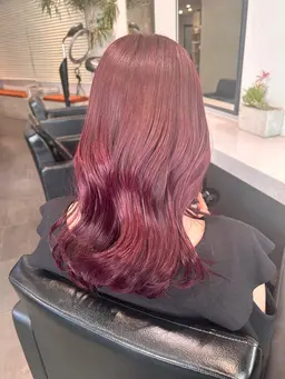🎀8月限定🎀初回限定🎀ブリーチなしダブルカラー+2step トリートメント　暖色カラー🍒透け感カラー🫧