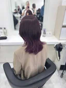 【🔮 💜ラベンダーカラー💜🔮】ブリーチなしダブルカラー+theaterオリジナルトリートメント