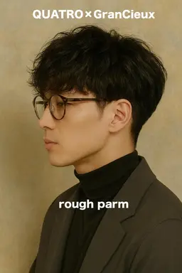 メンズカット＋ニュアンスパーマ ¥7,700　💎人気No.2💎　韓国風ニュアンスパーマで自然な垢抜け感