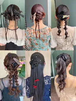 【Open記念限定】【推し活/結婚式/イベント】ヘアセット3950円【カチモリ/編み下ろし/ハーフアップ/ポニテ】