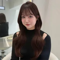 🎀【当日予約◎】お出かけ前にちょっと贅沢🎀🪽前髪顔周りカット+超音波トリートメント+スタイリング(コテ巻き)❄️