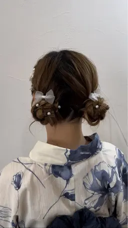 お祭りや花火大会に🩶ヘアセット🩶