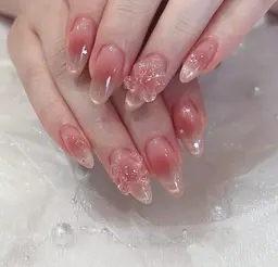 ☆当店人気NO.1☆ チークマグネットフレンチネイル