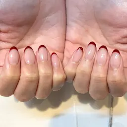 練習モデル🪽パラジェル使用🫧【オフあり】フレンチネイル（ベースクリア）（現金払いのみ）