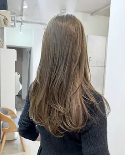 【新規】🤍カット+ケアWカラー(ブリーチなし)+リンケージトリートメント🤍(暗髪/地毛からのトーンアップ◎)