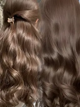 ⭐️【1日1枠限定】◎ミニモ限定特別価格クーポン🩵透明感抜群ブリーチなしWカラー+2stepプレックストリートメント