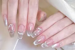 初回ジェルオフ無料💖【チップ長さだし+９０分アートやり放題💖】持ち込み画像OK🌟ニュアンス&ワンホンネイル🆗
