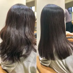 【 癖がきになる方！！】 美髪縮毛矯正 + 髪質改善プラチナtreatment ｡⋆✦🖤✦⋆。