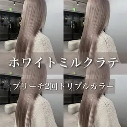 【大人韓国風】カット+ブリーチダブルカラー+美髪トリートメント