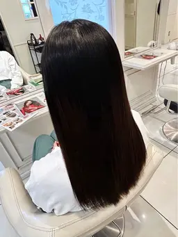 全体縮毛矯正（毛先まで）＋（ロング料金）