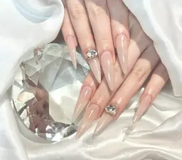 【HAND】オフなし⭐️チップ長さ出し10本＋ワンカラーorラメグラデーション