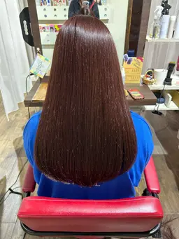 カット＋水素カラー＋艶髪シルクトリートメント