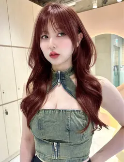 【自然な透明感カラー ❣️】韓国風カット🇰🇷+ブリーチなしダブルカラー＋1stepトリートメント