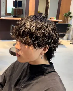 メンズカット＋ウルフパーマ