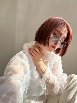 《ショート〜ミディアムstyle限定クーポン》【ブリーチ無しで限界まで明るく】カット+ブリーチなしWカラ-+アミノTr】