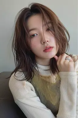 🌿ブリーチ無しで透明感👀🌿オリジナルカット+赤み消しダブルカラー+髪質改善3ステップトリートメント🍀