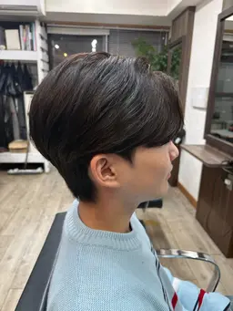 メンズカット+シングルカラー