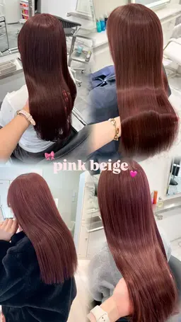 U24🌿【🎀ピンクカラー🎀】ブリーチなしのwカラー