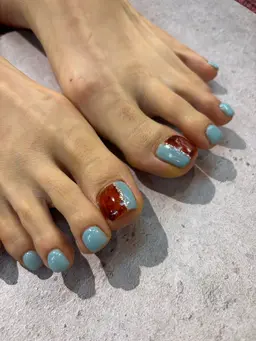【オフなし】フット♡親指アート🪼浦和⭐︎パラジェル変更可能🫧